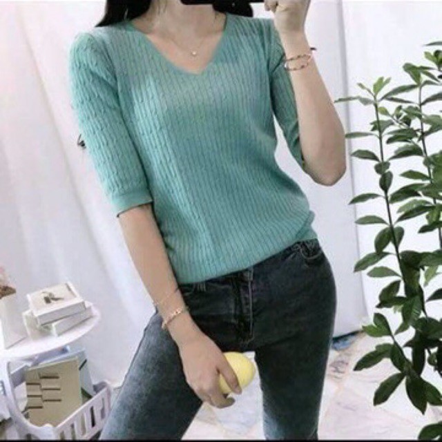 Knitted 2024 blouse shopee