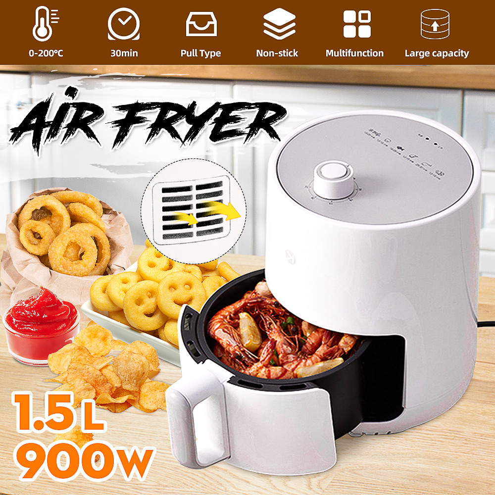 1.5L Air Fryer Cooker Electric Deep Fryers Oven Oil Free Low Fat
