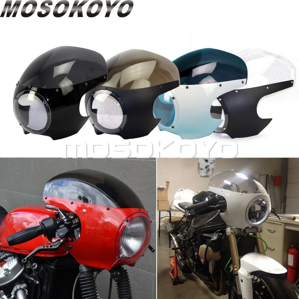 Cafe racer hot sale headlight visor