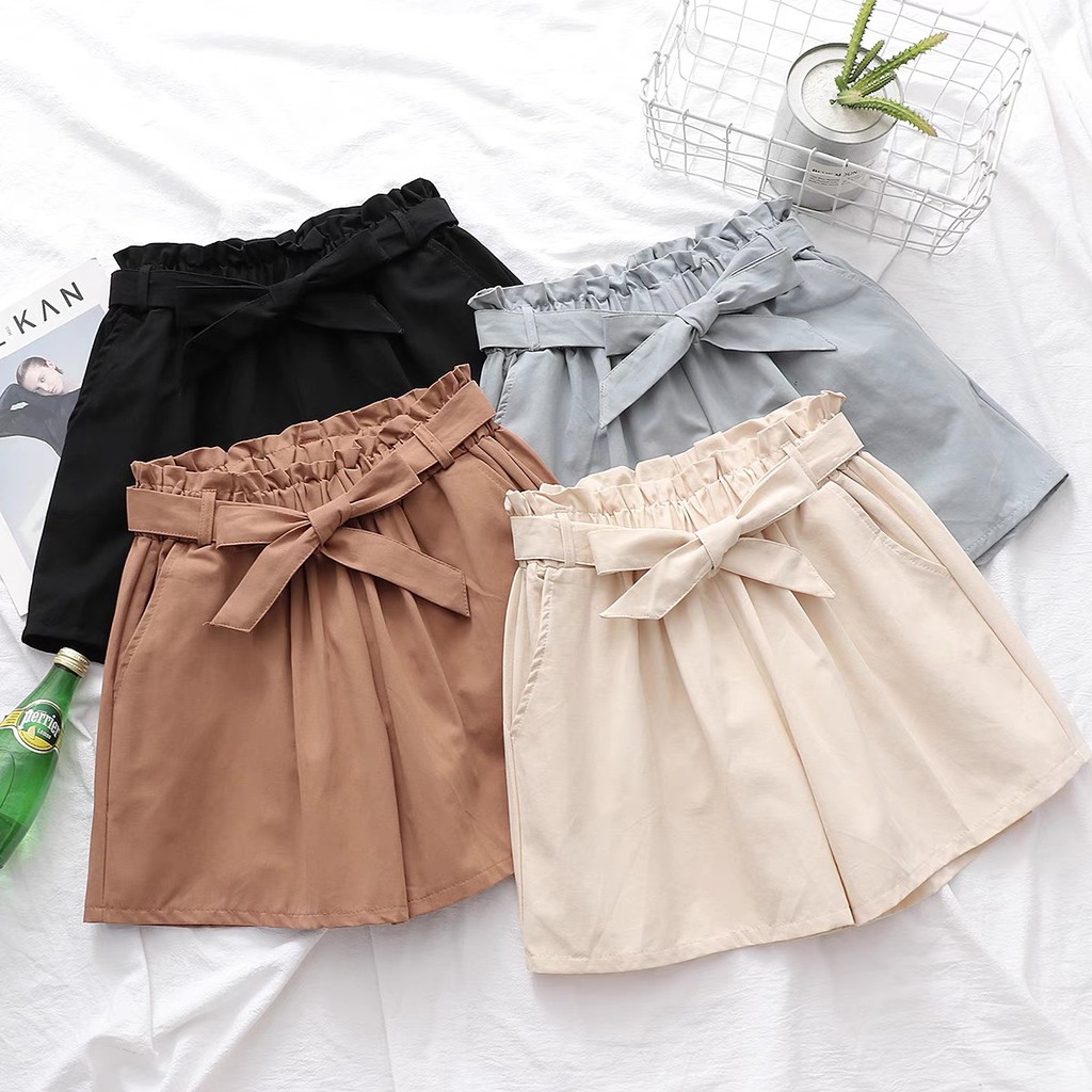Lucky Over size short Ribbon high waist plus size Candy shorts for ...