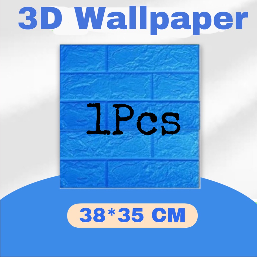 38*35CM Color 3D wallpaper waterproof brick wall sticker design for