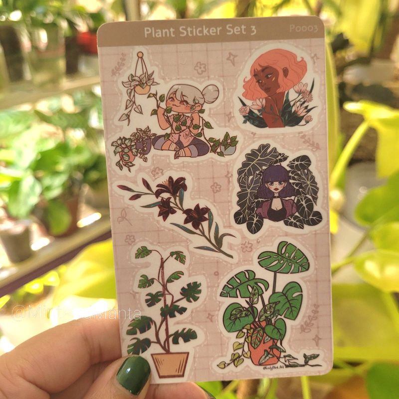 Plant Sticker Sheet Set 3 Journal Stickers Laptop Stickers Manual