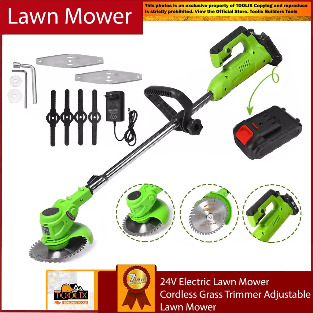 Cordless Grass Cutter Trimmer Grass Cutter 4 Stroke Electric Grass Cutter Chargeable Grass Set 24V Shopee Philippines