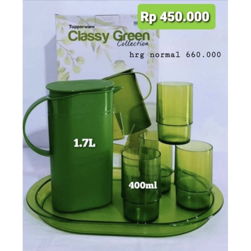 Classy green set tupperware | Shopee Philippines