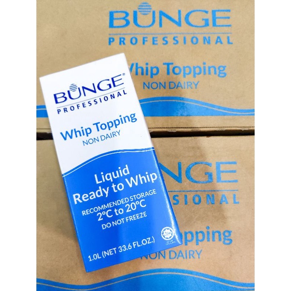 Bunge NonDairy Whipping Cream 1L x 12/ case (062023 EXP) Shopee