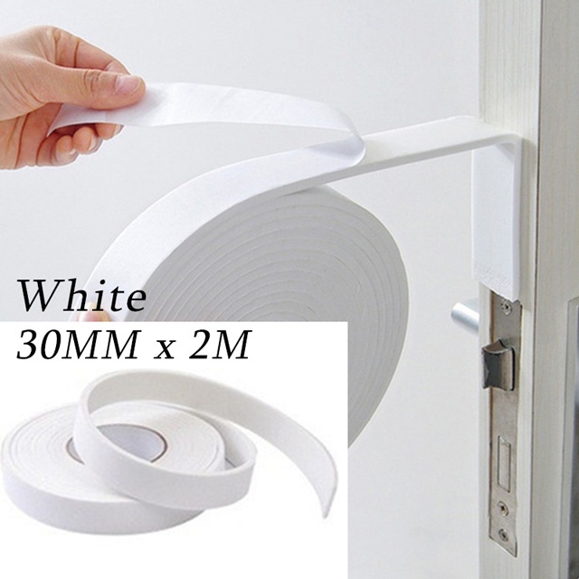 2m Thicken Self Adhesive Foam Tape Door Sealing Strip Noise Insulation ...