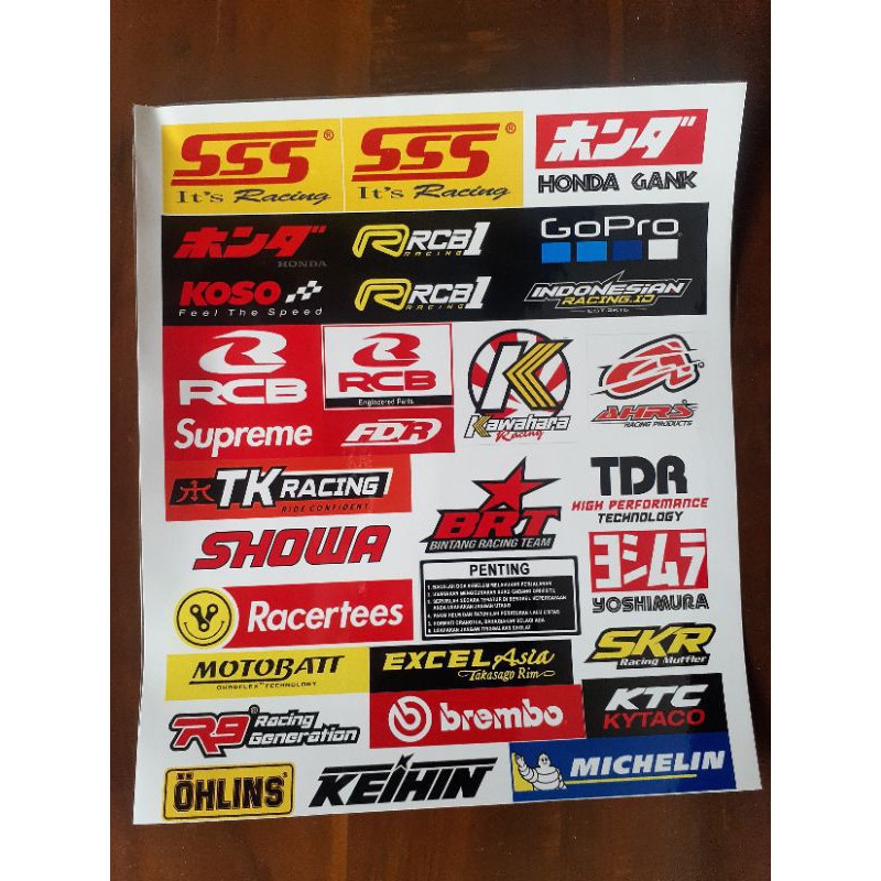 Sticker Pack Honda Gank Sticker Racing Sticker Rcb Sticker Sss ...