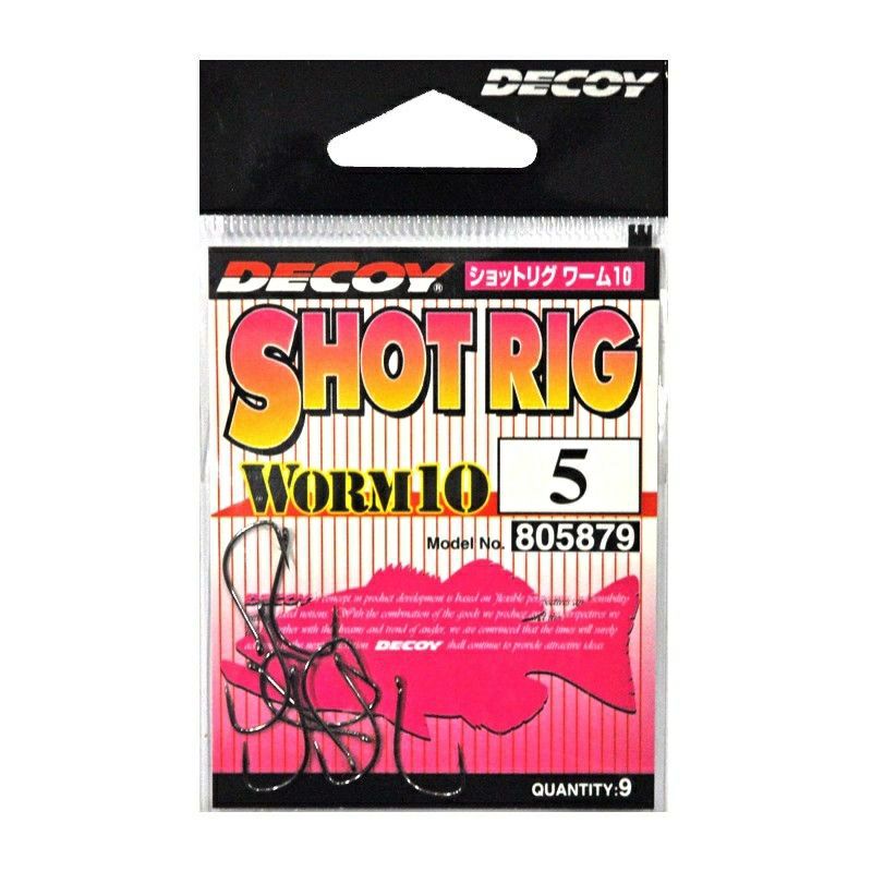 Decoy SHOT RIG Worm Fishing Hook 10 | Strong And Sharp | Made in Japan ...