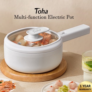 Travel Multi-function Electric Cooker 2 In 1 Mini Cooking Pot Decoct Fry  Pan Machine Mini Hotpot Stainless Steel Meat Skillet