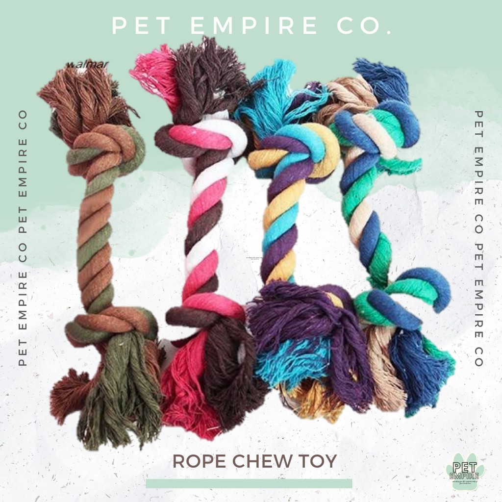 Puppy Cotton Braided Double Knot Rope Chew Anti Bite Molar Toy Pet ...