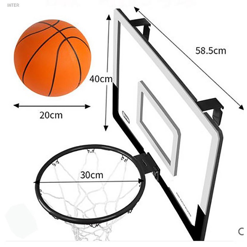 Basketball basketball box with ball mini basketball door hoop 18 inch ...