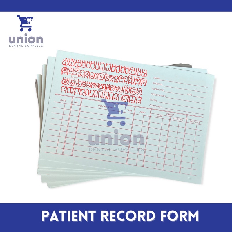 Dental Patient Record Chart Form 80pcs per pack Shopee Philippines
