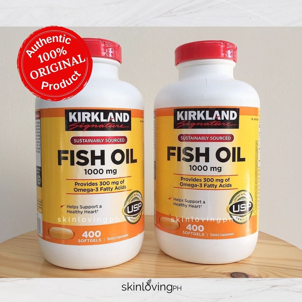 ORIGINAL Kirkland Omega 3 Fish Oil 1000mg 400 softgels Shopee