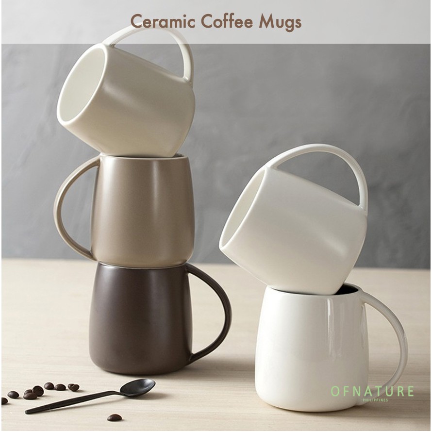 OFNATURE Neutral Color Ceramic Mug Coffee Tea Cup | Shopee Philippines