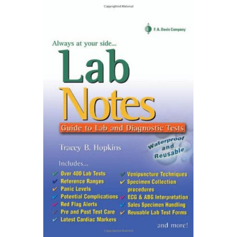 Lab Notes Guide to Lab and Diagnostic Tests - Hopkins (Medical Books ...