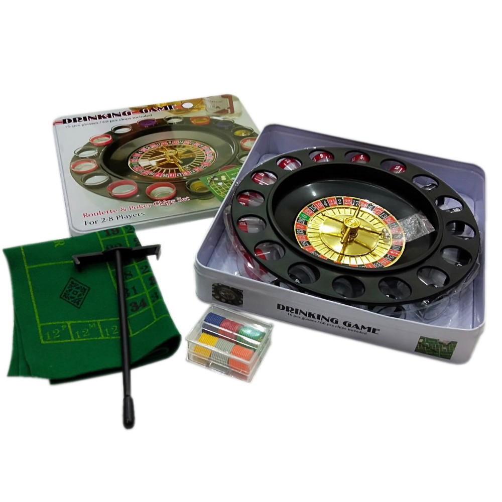 Drinking Game Roulette and Poker Game Set | Shopee Philippines