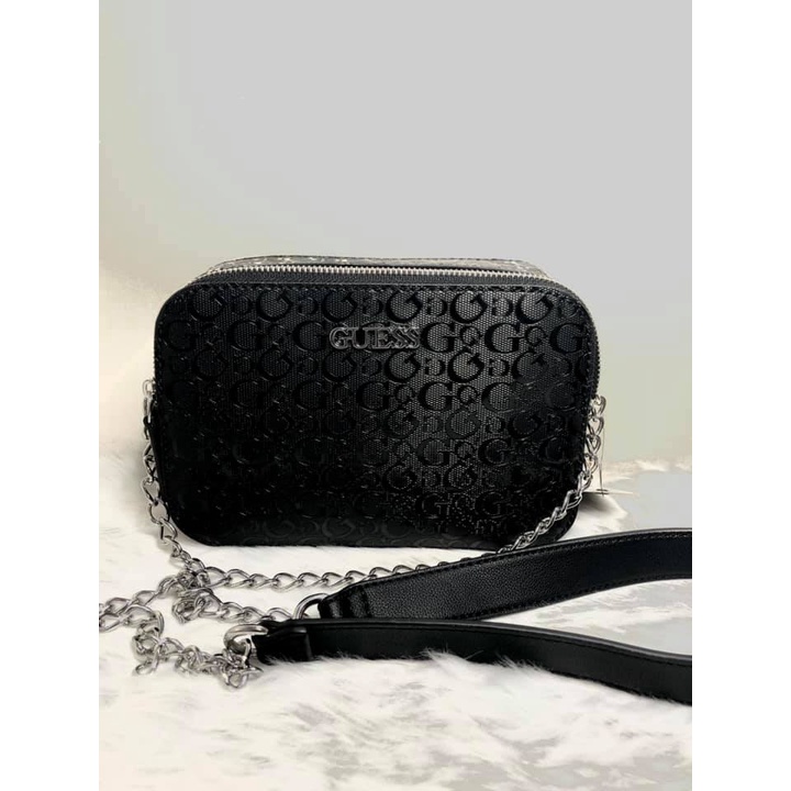 Guess sling hot sale bag black