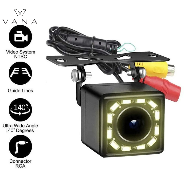 VANA 8/12 LED HD Car Rearview Camera Automatic Parking Reverse Backup ...