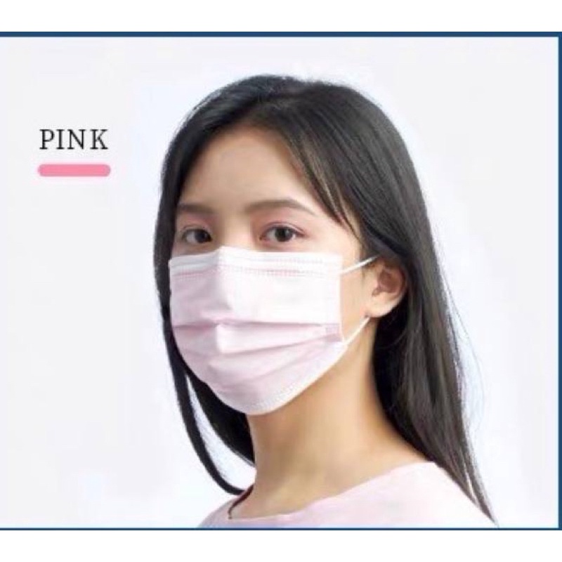 50pcs Pink 3-ply Earloop Masks | Shopee Philippines