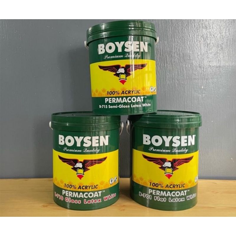 BOYSEN PERMACOAT FLAT LATEX | SEMI-GLOSS LATEX | GLOSS LATEX WHITE ...