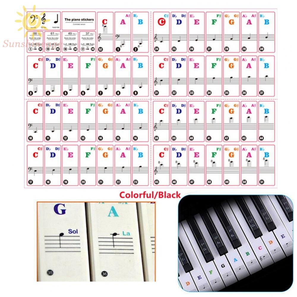 Parts Electronic Organ Keyboard Organs Piano Universal Stickers ...