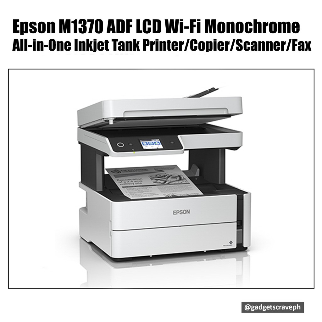 Epson M3170 Wi-Fi Duplex All-in-One Inkjet CISS Tank Printer with LCD ...