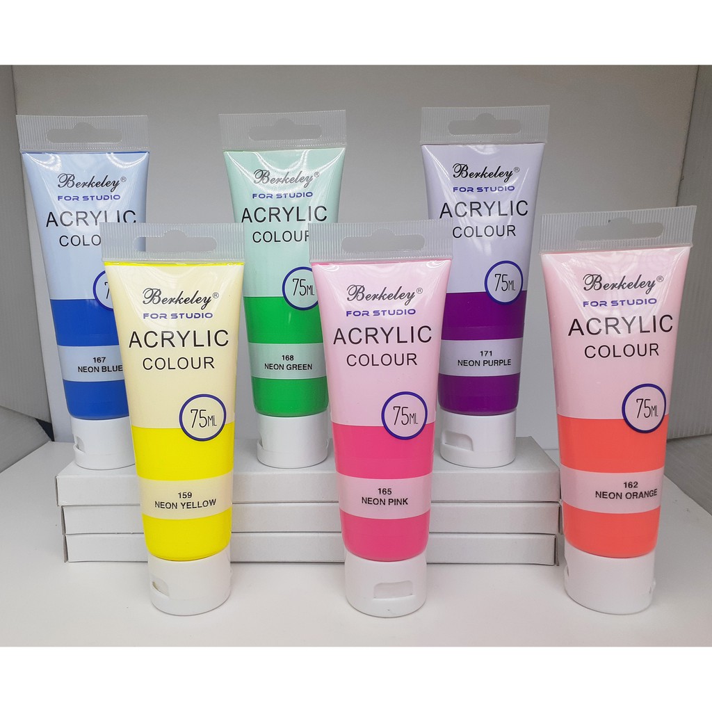 Berkeley Acrylic Paint Neon Color 75ml | Shopee Philippines