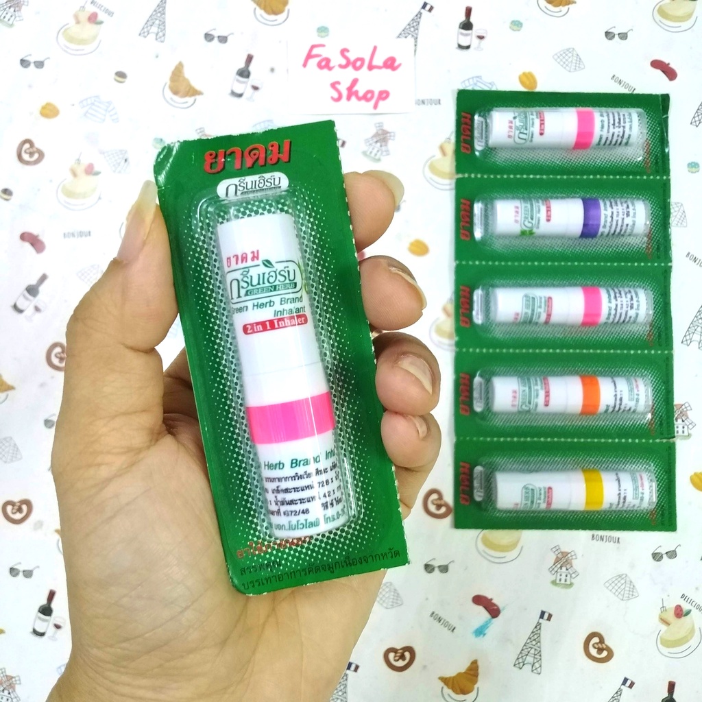 GREEN HERB BRAND INHALANT nasal decongestant inhaler from Thailand for ...