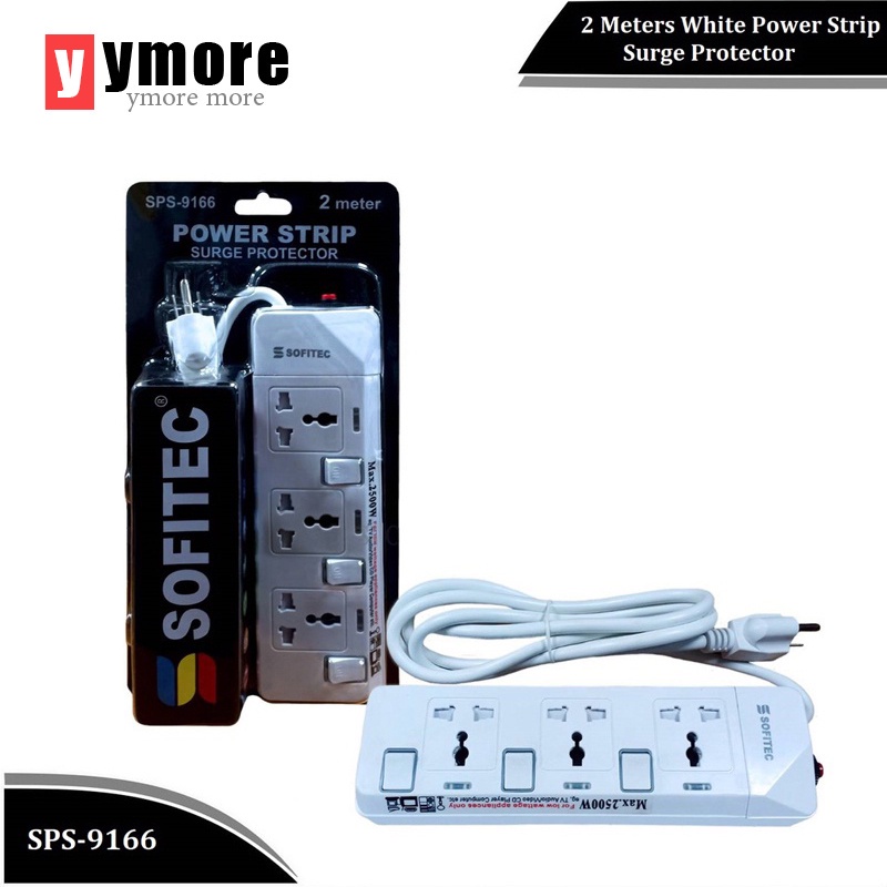 Ymore 2m UK Plug Socket Universal Power Extension Cord Power Board