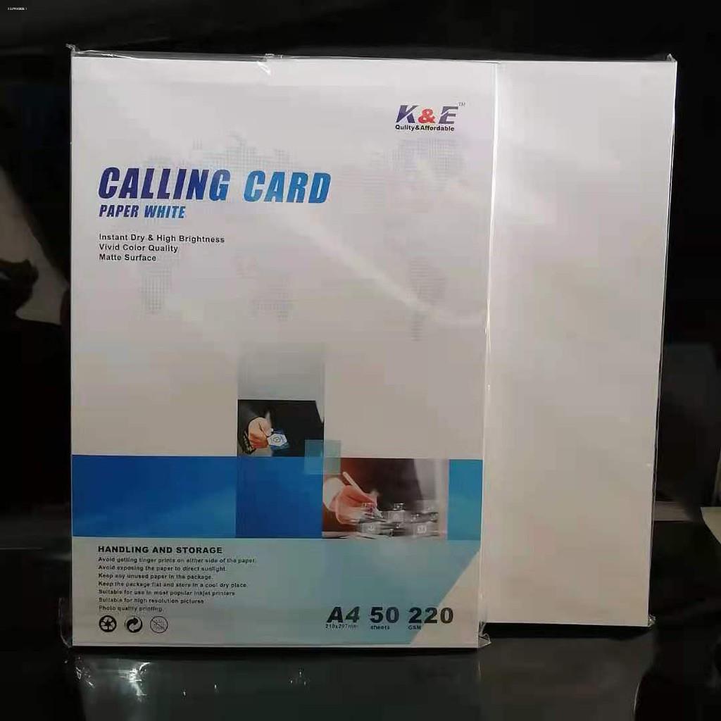 A4 Size Double-sided Matte Calling Card Paper WHITE/ Cardstock Paper ...