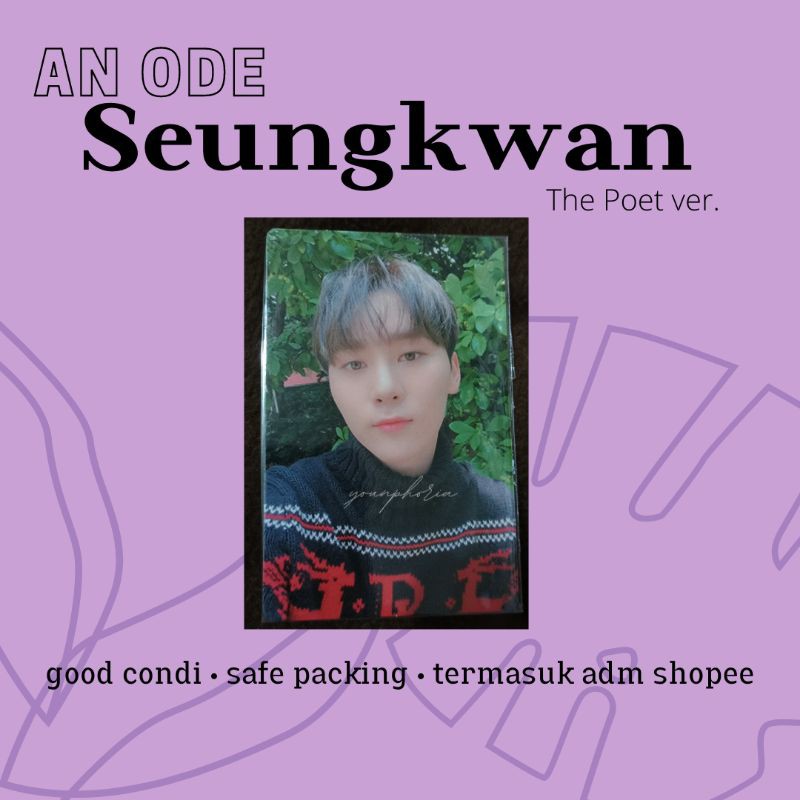 Photocard Seungkwan Seventeen An Ode The Poet Ver | Pc Album Seventeen ...