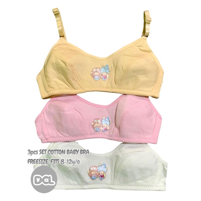 3pcs/Set Ladies' Solid Color Bra And Panties Set