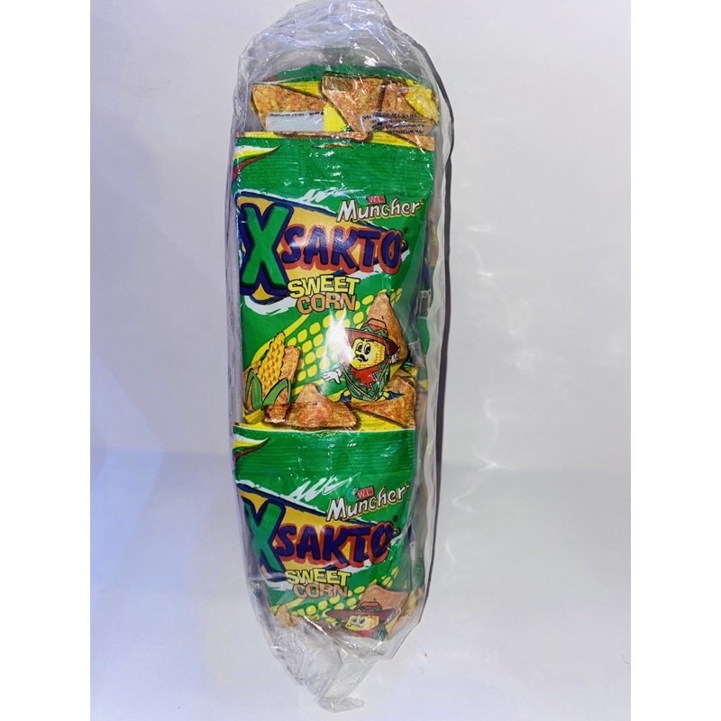 Xsakto Corn Chips Spicy Pizza/Sweet Corn 8gx12 Shopee Philippines