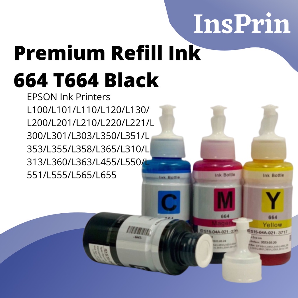 T664 664 Compatible Refill Ink Continues Ink For Epson L110 L120 L360 L210 Inkjet Printers 70ml 6400