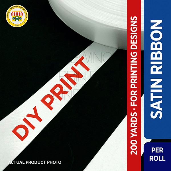 DIY Satin Ribbon Printing 200 YARDS for labels etiketa with assorted ...