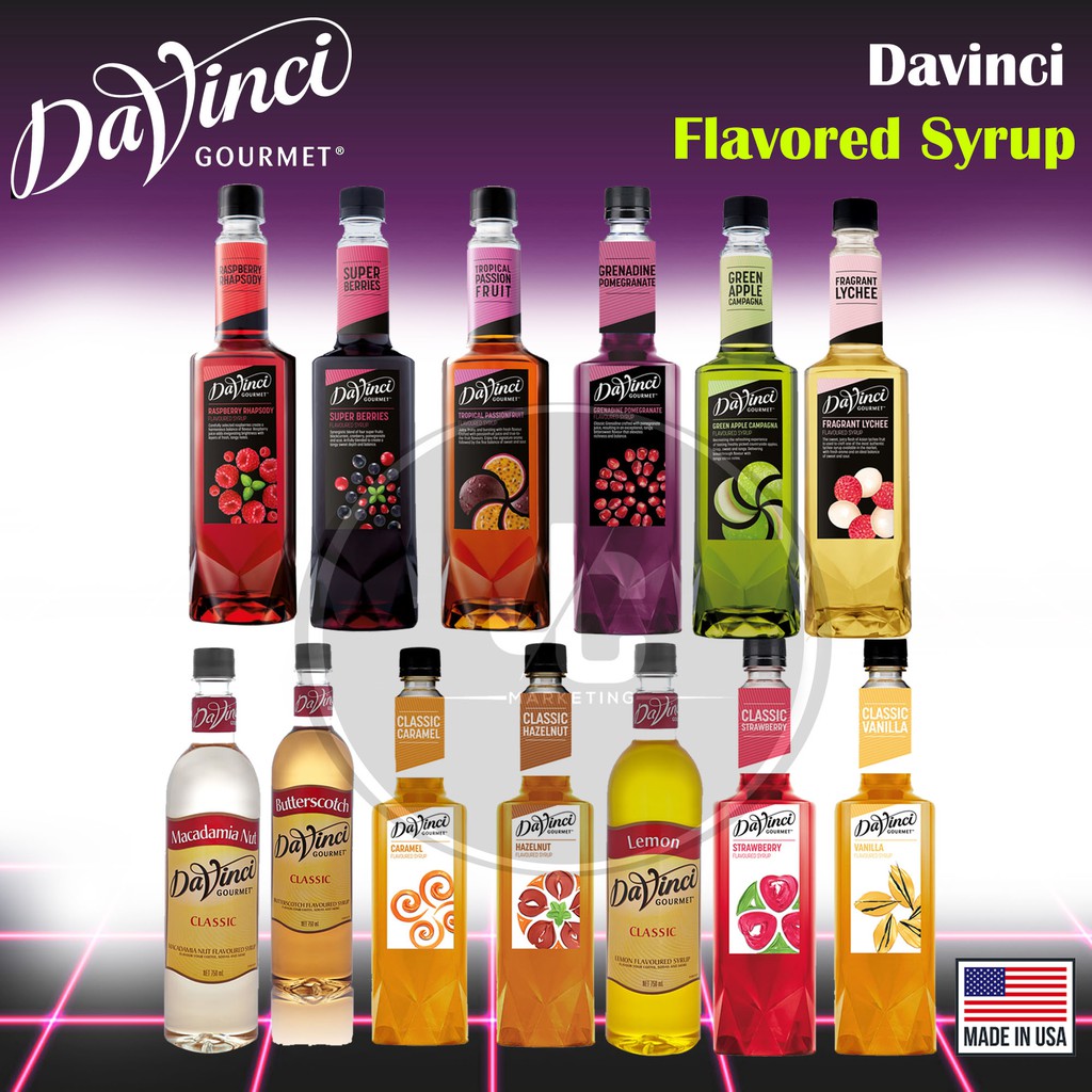 Davinci Imported Davinci Flavored Classic Syrup Use For Hot Cold