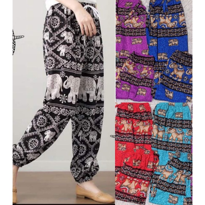 ELEPHANT THAILAND PRINT JOGGERS PANTS FOR WOMEN/MEN