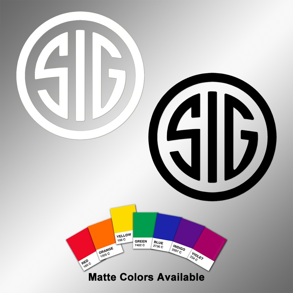 1X Piece Sig Sauer Logo Vinyl Decal Stickers 2 x 2 inches for car ...