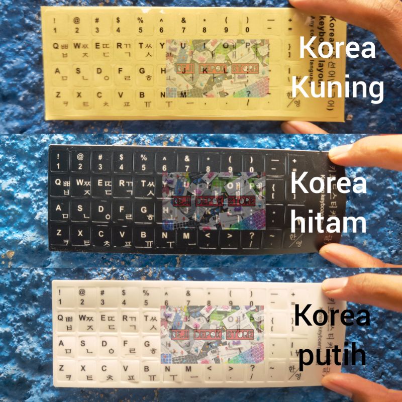 Korean letter Keyboard Sticker hangul arabian japanese turkish mandarin ...