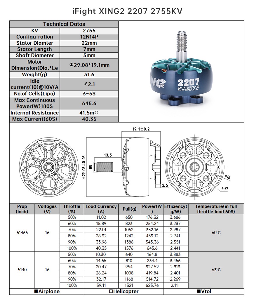Motore IFlight XING2 2306 5mm Albero Titanio - 1755KV / 2555KV Per Drone FPV 4S/6S - Foto 6