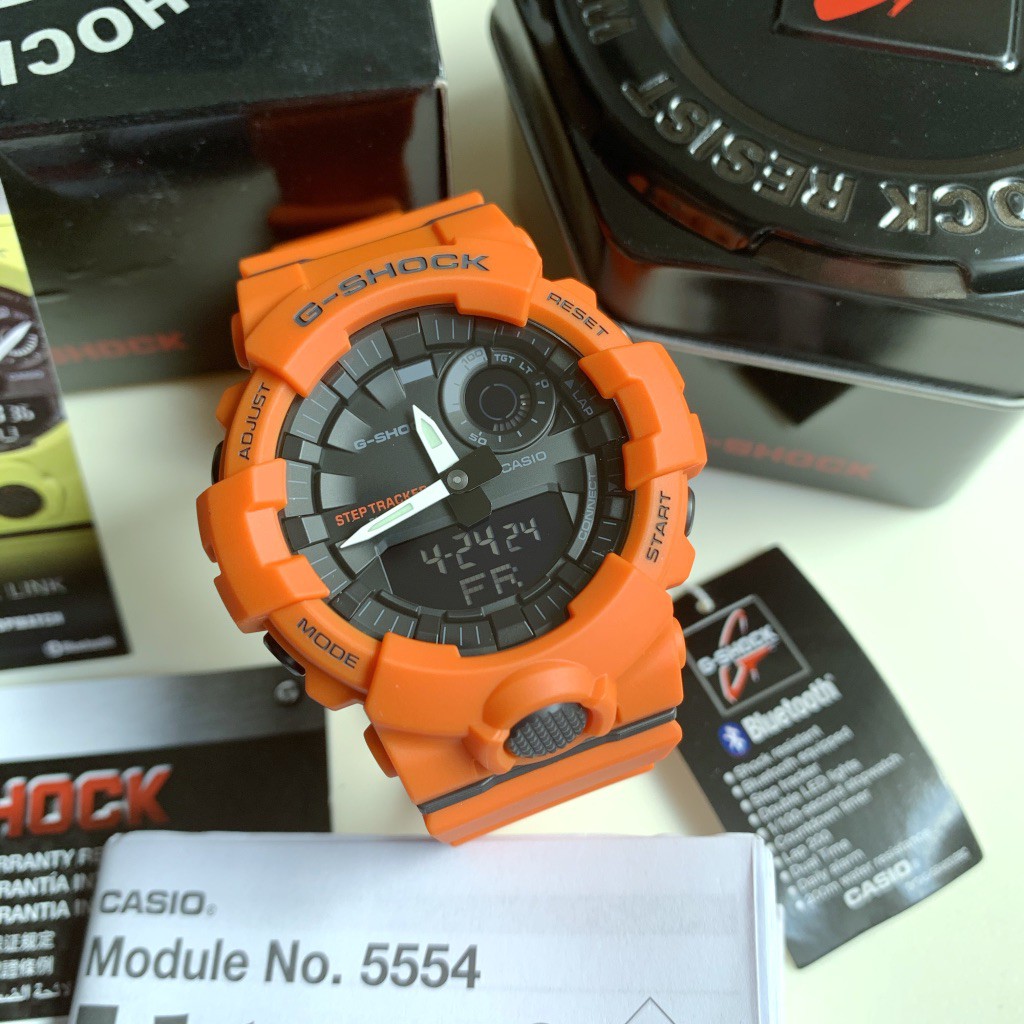 Original Casio G Shock GBA800 4A G Squad Step Tracker Smart Watch Orange GBA800