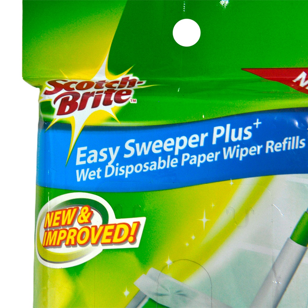 3M Scotch Brite Easy Sweeper Plus Wet Refill, Wet disposable cleaning ...