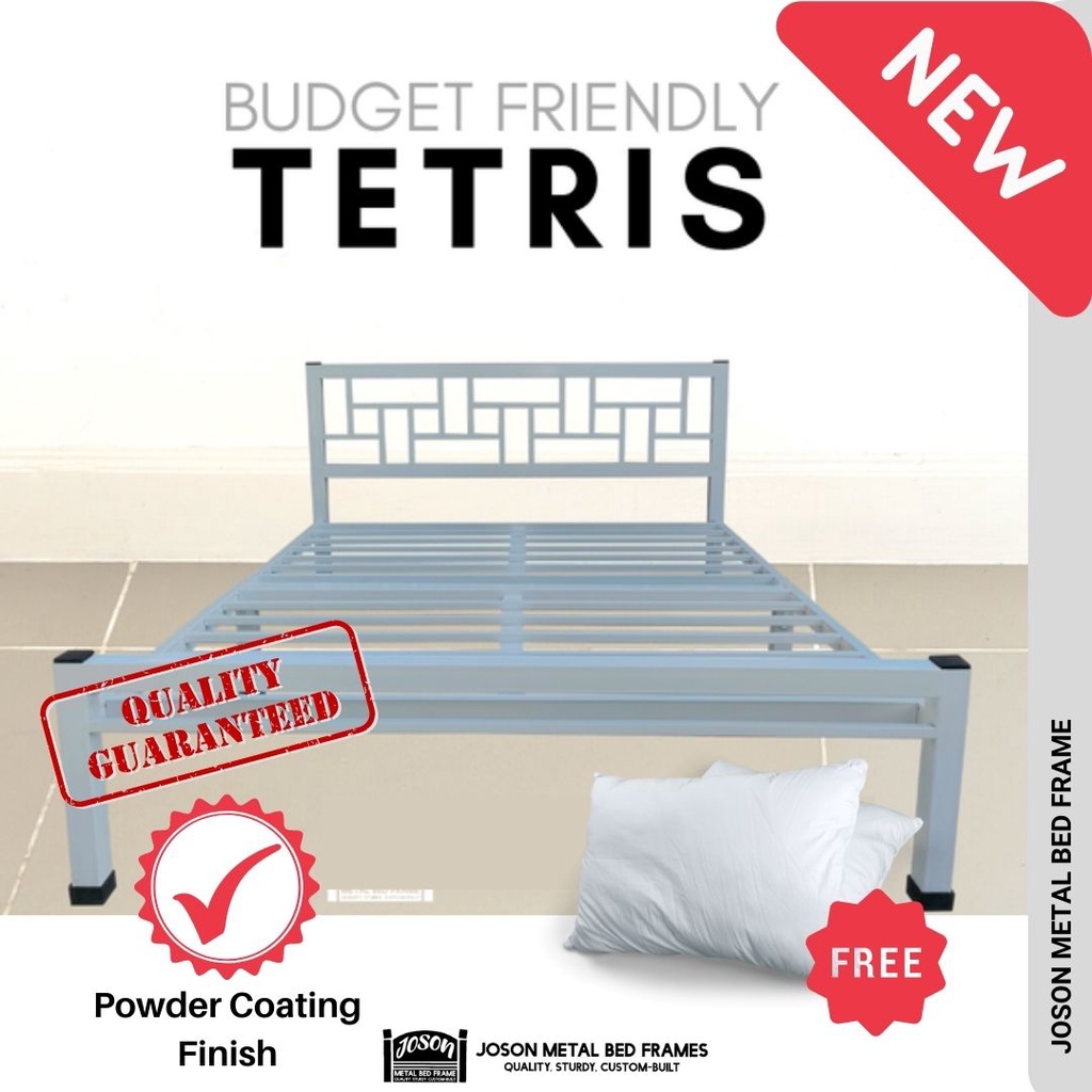 BUDGET FRIENDLY JOSON TETRIS BAR DESIGN METAL BED FRAME | Shopee ...