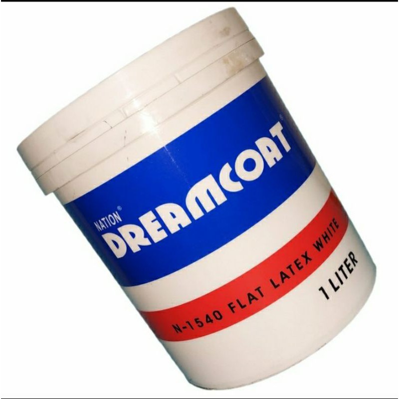 (1 LITER) DREAMCOAT NATION flat latex white N-1540 | Shopee Philippines