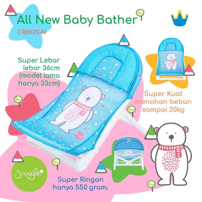 Crown SNUGGLE Deluxe Super Baby BATHER/Chair/Place/Seat/Baby Bath Aid ...