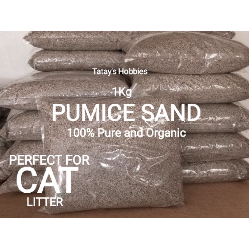Cat Litter Sand Pumice Sand Pure, Natural, Eco Friendly, Washable and Reusable Shopee