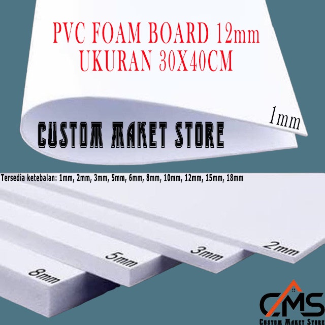 PVC BOARD / PVC FOAM BOARD 12MM 30X40CM | Shopee Philippines