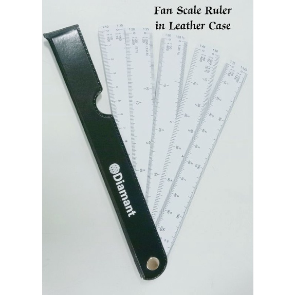 Fan Scale Ruler in leather case | Shopee Philippines