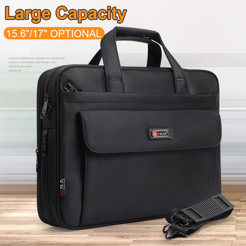 Business men's briefcase canvas waterproof large capacity 15.6 inches ...