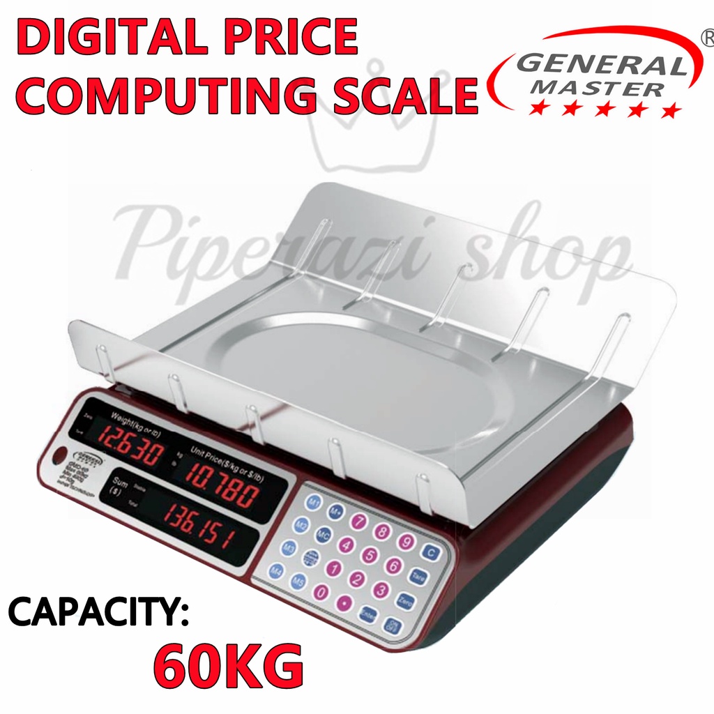 General Master Weighing Scale Digital Price Computing Scale 60 kg ...